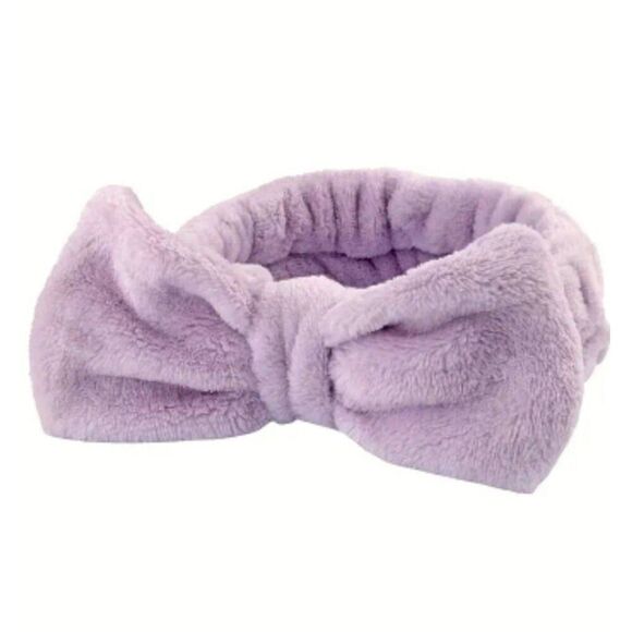 2/$21 Ladies Plush Purple Headband for Washing Face and Make-Up - Picture 2 of 4